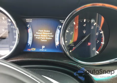 2014 Maserati Quattroporte S z USA, uszkodzony, nr VIN ZAM56RRA6E1089719